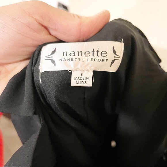 Nanette‎ Lepore Bow Sharkbite Hem Dress pockets 8 - Picture 8 of 8